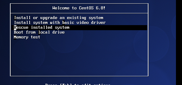 模擬centos6.8系統下initramfs文件和vmlinuz文件損壞恢復