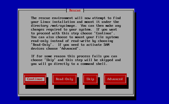 模擬centos6.8系統下initramfs文件和vmlinuz文件損壞恢復