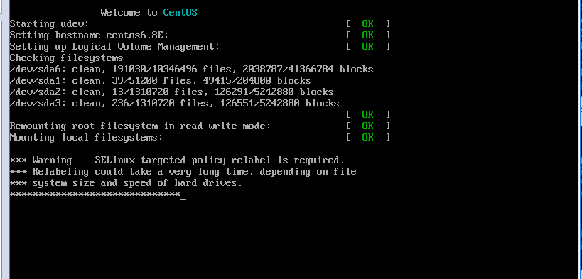 模擬centos6.8系統下initramfs文件和vmlinuz文件損壞恢復