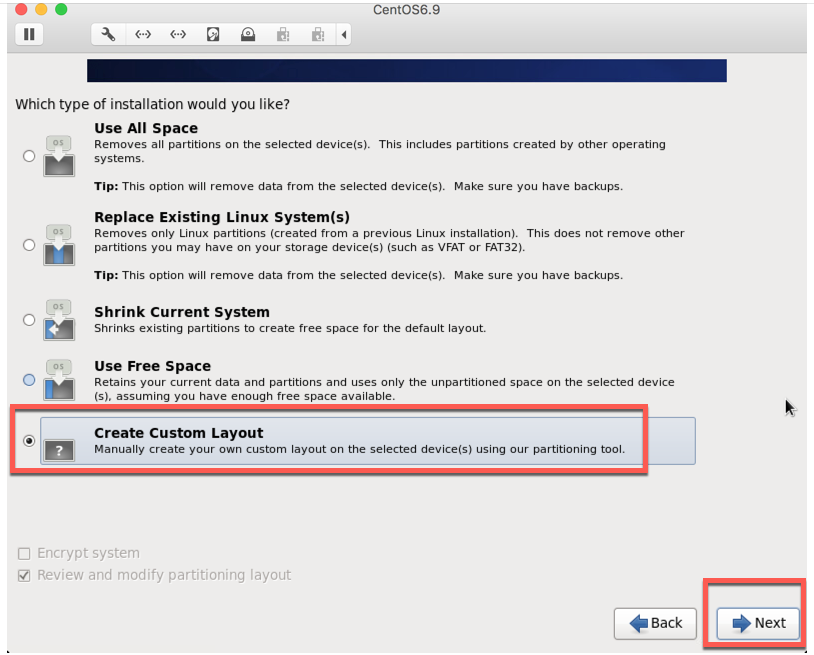 centos 6.9 安裝步驟