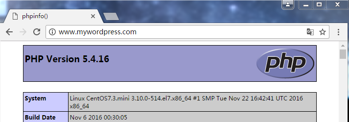 配置LAMP實現WordPress