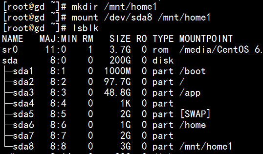 linux 磁盤管理與文件掛載