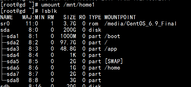 linux 磁盤管理與文件掛載
