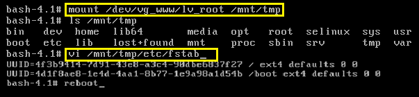 /etc/fstab及/boot分區文件恢復