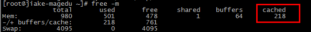 free / buffer與cache