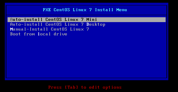 PXE自動化安裝Centos7
