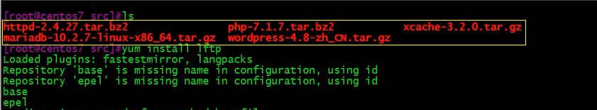 centos7上實現LAMP，并搭建wordpress