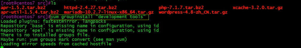 centos7上實現LAMP，并搭建wordpress