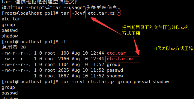 linux中的幾種壓縮工具